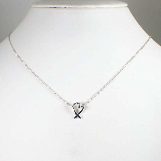 【中古】TIFFANY/ティファニー 925 ラビングハート ペンダント/ネックレス/j60-9