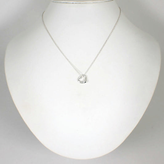 【中古】TIFFANY/ティファニー 925 オープンハート ペンダント/ネックレス/j64-3