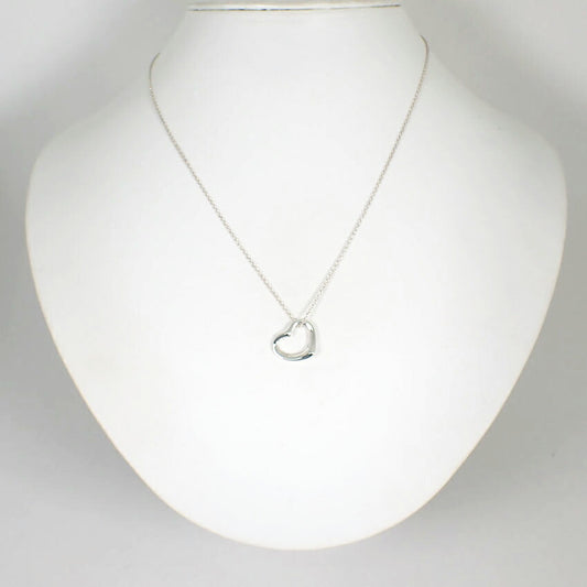 【中古】TIFFANY/ティファニー 925 オープンハート ペンダント/ネックレス/j64-6