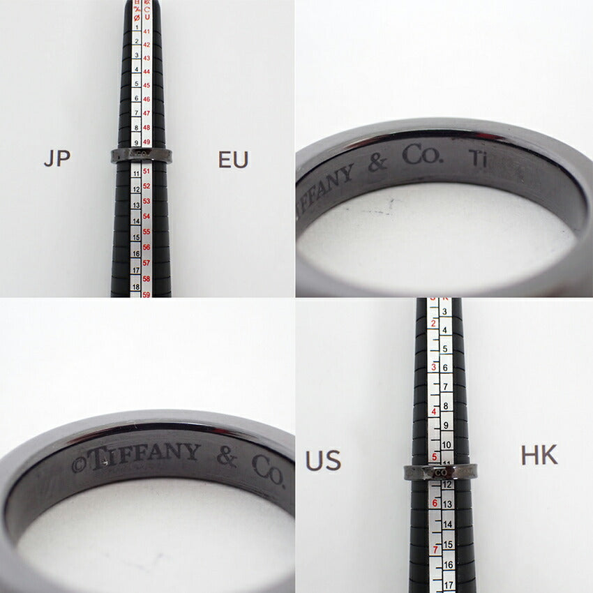 【中古】TIFFANY/ティファニー 925/チタン 1837 リング /10号/j73-30