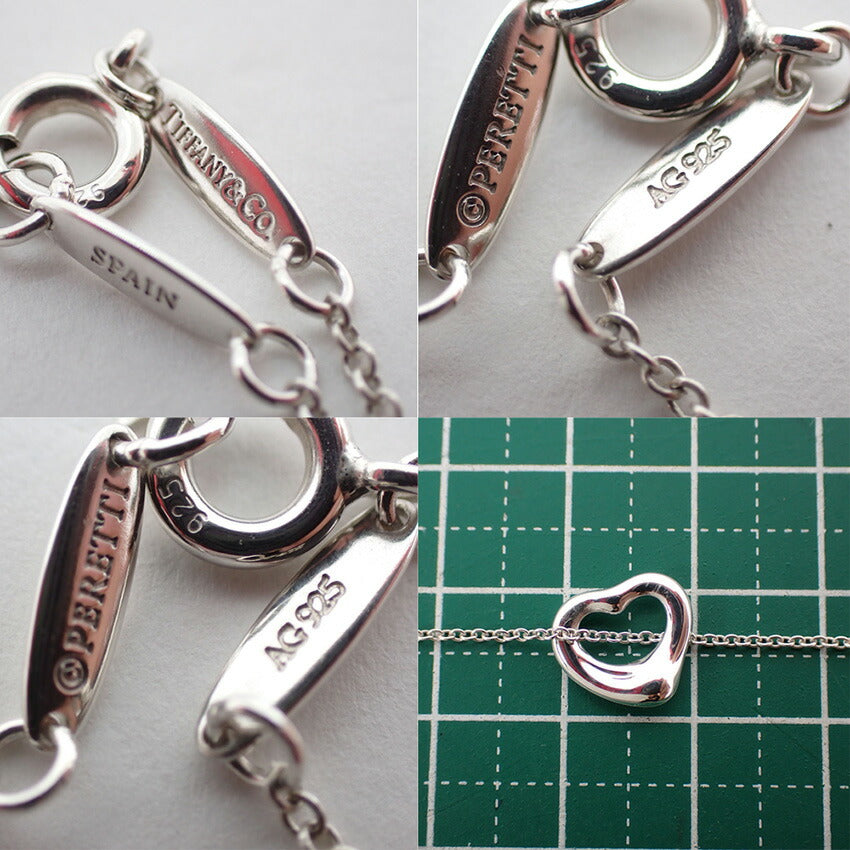 【中古】TIFFANY/ティファニー/Ag925/オープンハート/ペンダント/ネックレス/j79-3