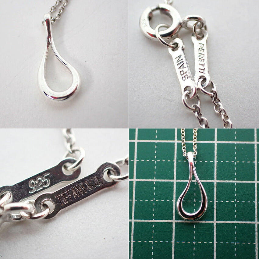 【中古】TIFFANY/ティファニー 925 オープンティアドロップ ペンダント/ネックレス/j81-6