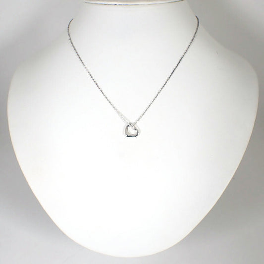 【中古】TIFFANY/ティファニー 925 オープンハート ペンダント/ネックレス/j88-2