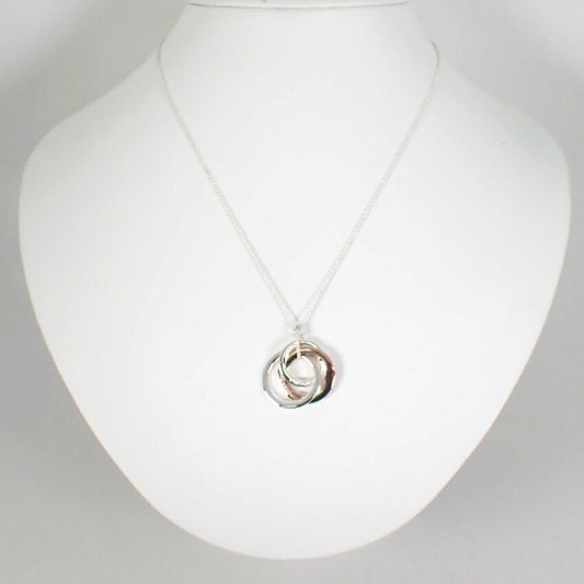 【中古】TIFFANY/ティファニー 925/メタル 1837 インターロッキング サークル ネックレス/j9-11