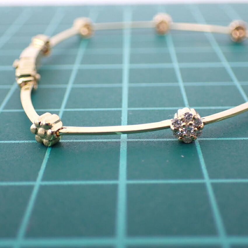 【中古】K18 ダイヤモンド/0.37ct ブレスレット/j94-5