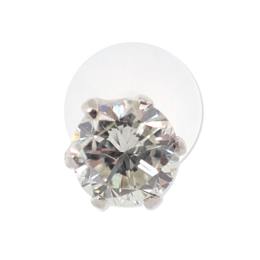 Pt900 ダイヤモンド ピアス 0.231ct K SI2 G 中央宝石研究所ソーティング付き/j96-5
