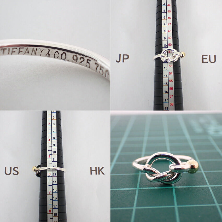 【中古】TIFFANY/ティファニー 925/750 ラブノット リング/11.5号/j98-3