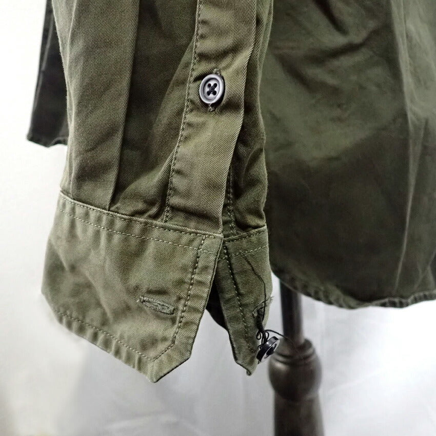 【中古】DIESEL/ディーゼル シースルー ミリタリー 長袖 シャツ[b26-24］
