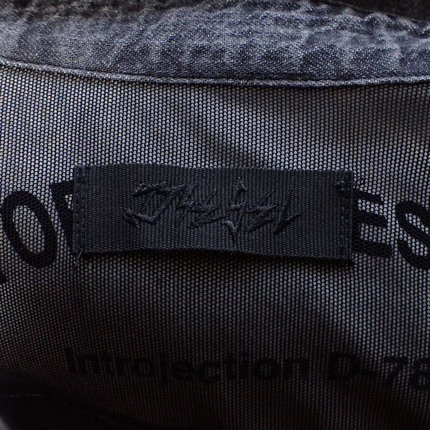 【中古】DIESEL/ディーゼル デニムミックス シースルー シャツ[b27-26］