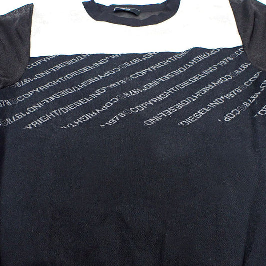 【中古】DIESEL/ディーゼル バイカラー メッシュ カットソー[b4-3］
