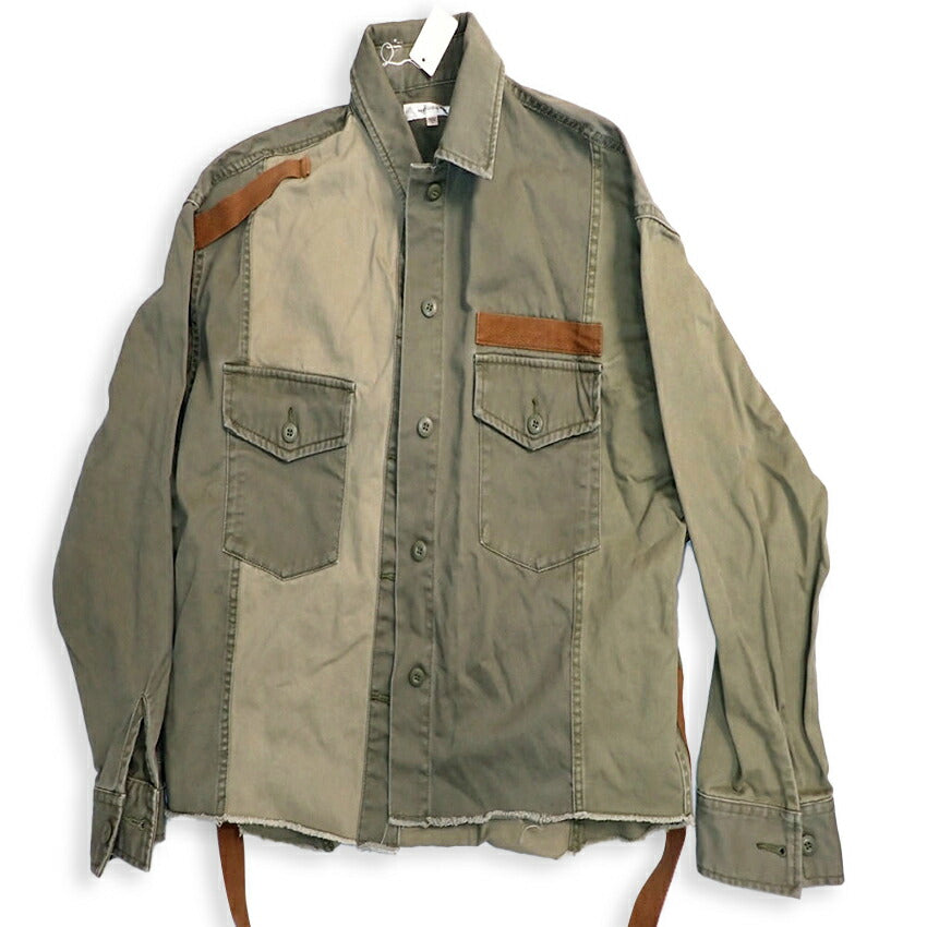【中古】moussy/マウジー コントラスト ミリタリージャケット/シャツ[b42-21］