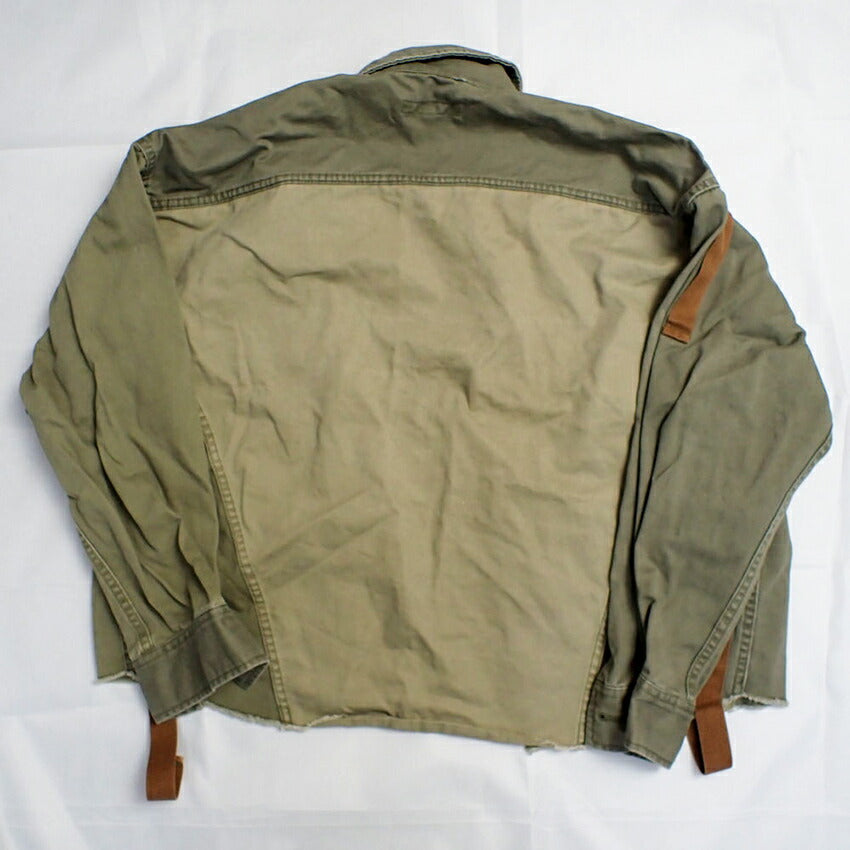 【中古】moussy/マウジー コントラスト ミリタリージャケット/シャツ[b42-21］