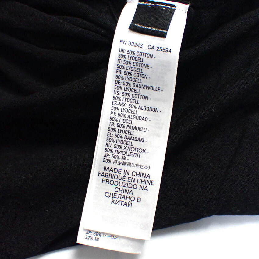 【中古】DIESEL/ディーゼル ブラック プリント スリットTシャツ[b42-28］