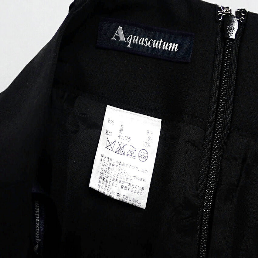 【中古】Aquascutum プリーツ スカート[b43-34］
