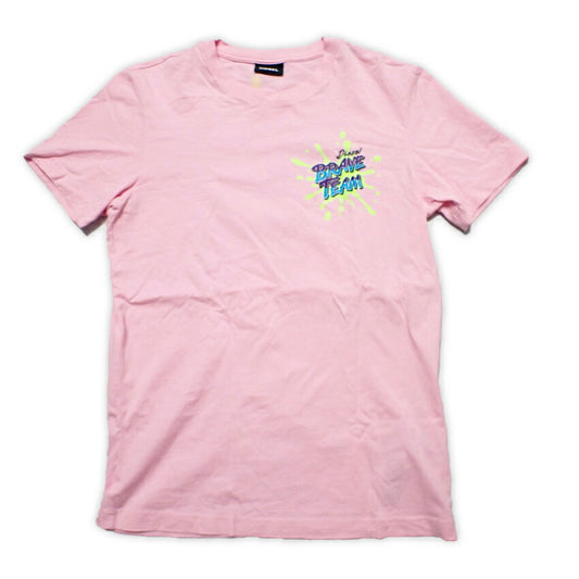 【中古】DIESEL/ディーゼル プリント クールネック コットン 半袖カットソー/b48-33