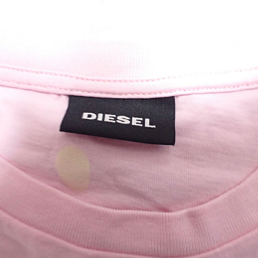【中古】DIESEL/ディーゼル プリント クールネック コットン 半袖カットソー/b48-33