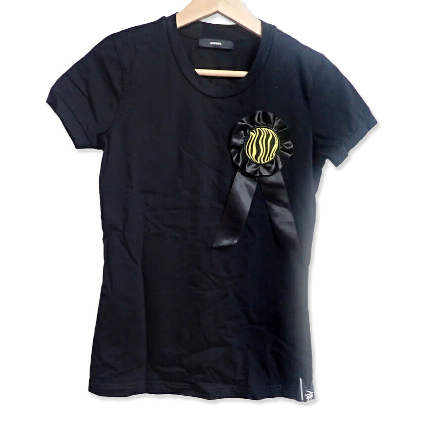 【中古】DIESEL/ディーゼル/デザイン/ワッペン/Tシャツ/ブラック/S/b54-2
