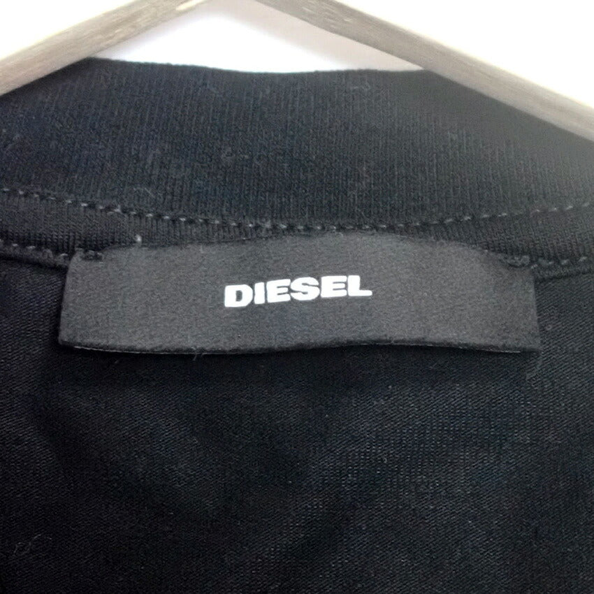 【中古】DIESEL/ディーゼル/デザイン/ワッペン/Tシャツ/ブラック/S/b54-2