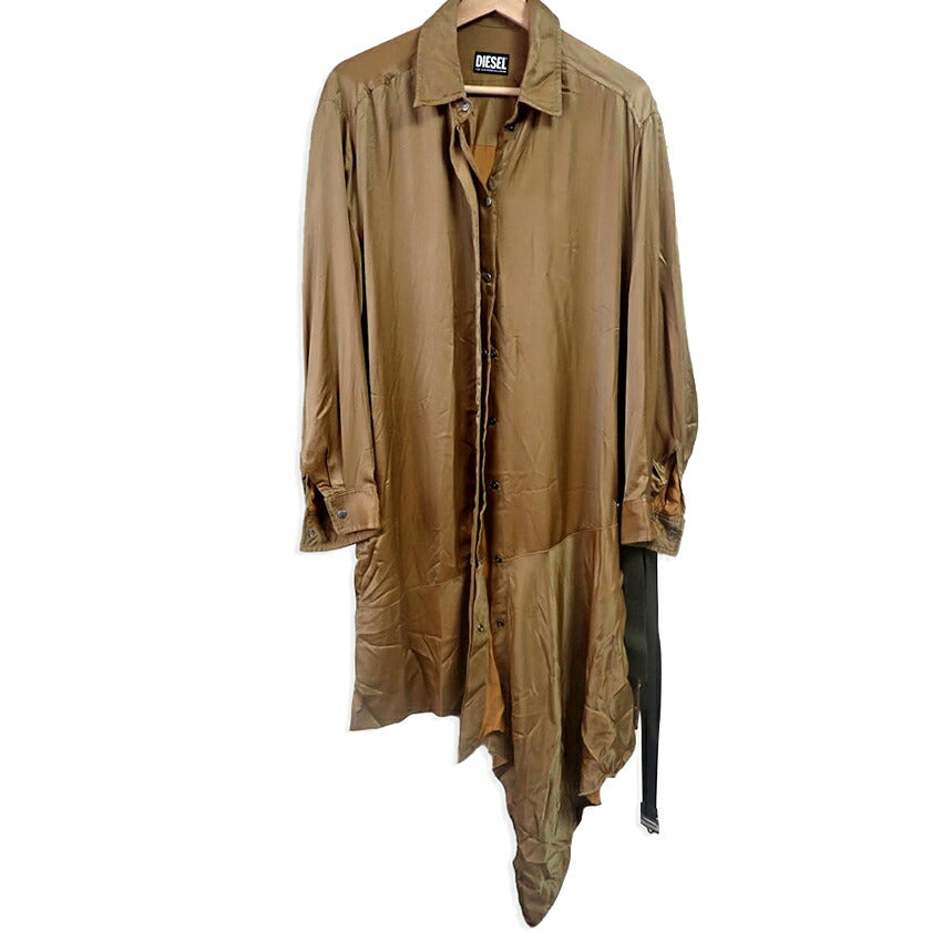 【中古】DIESEL/ディーゼル/シルク/レーヨン/シャツワンピース/XS/b54-3