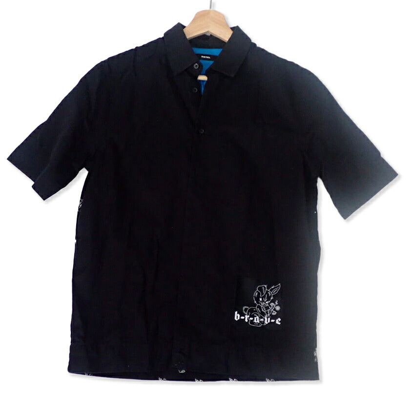 【中古】DIESEL/ディーゼル/背面ウサギプリント/メンズ/半袖シャツ/XS/b54-5