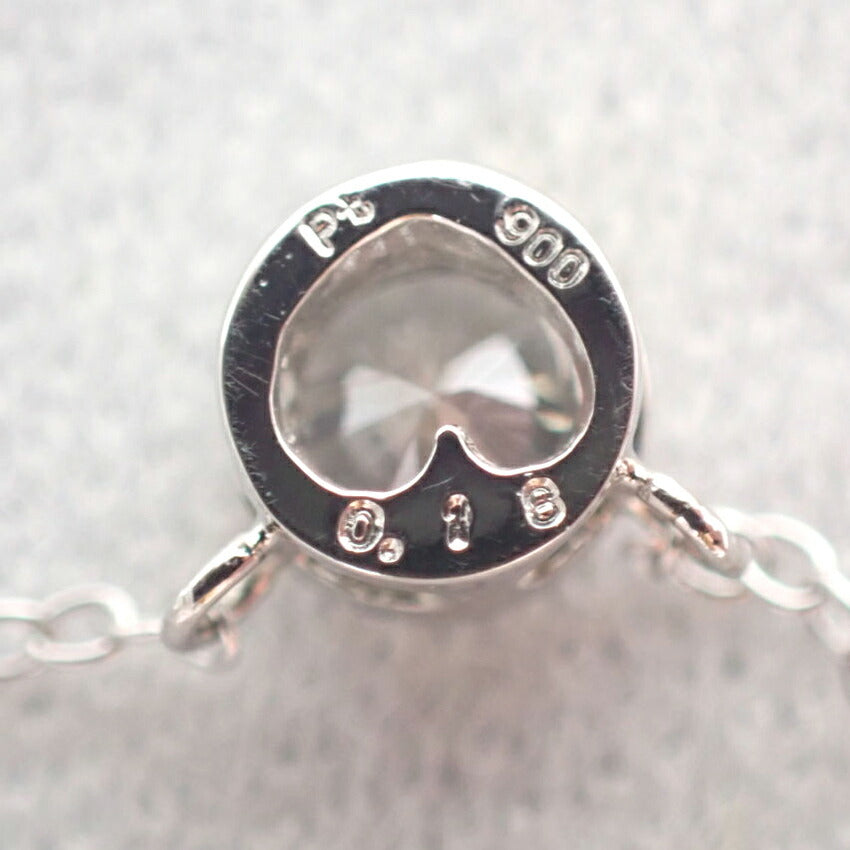 【新品】Pt900/SV925 ダイヤモンド 0.18ct フクリン ネックレス/ペンダント[f2-8］