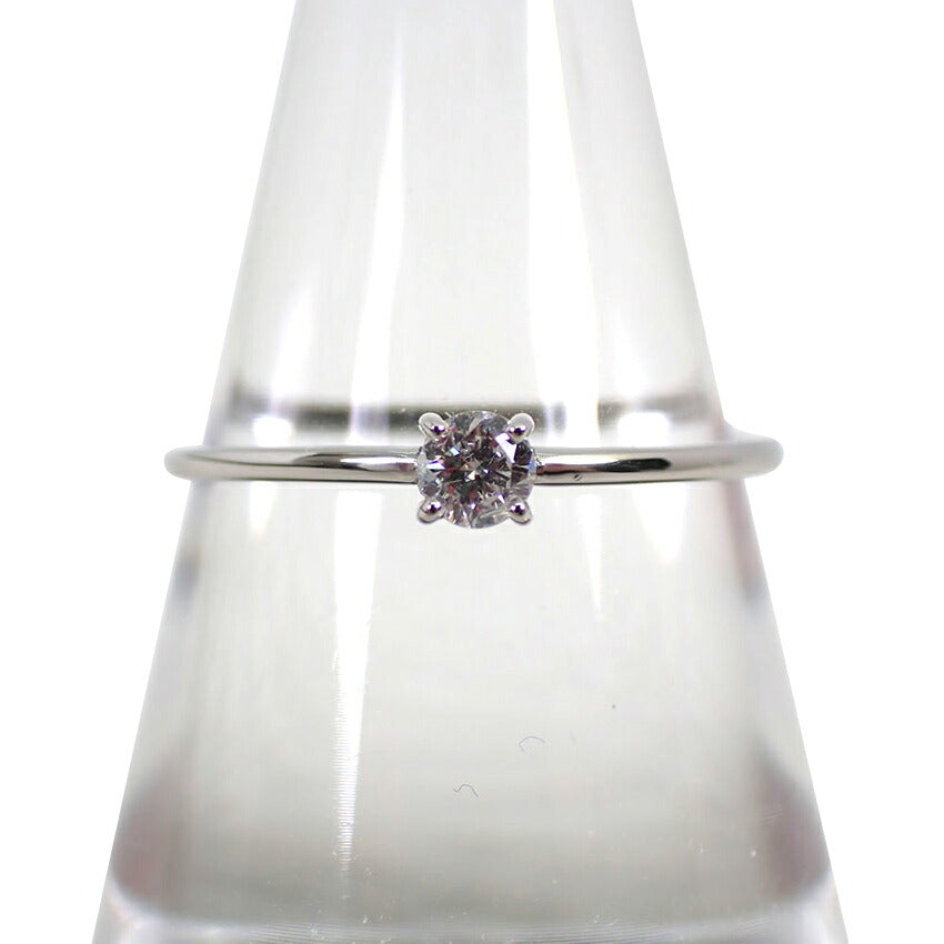 【新品】Pt900/ダイヤモンド/0.1ct/一粒/リング/12号[f3-1］ 