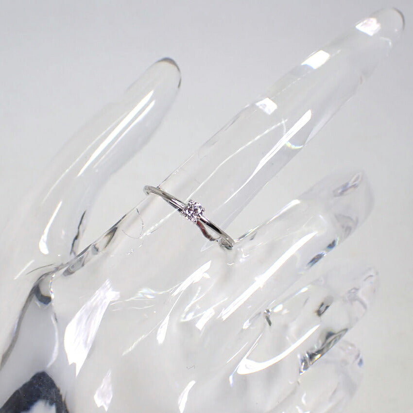 【新品】Pt900 ダイヤモンド 四点留め リング 12号[f3-1］