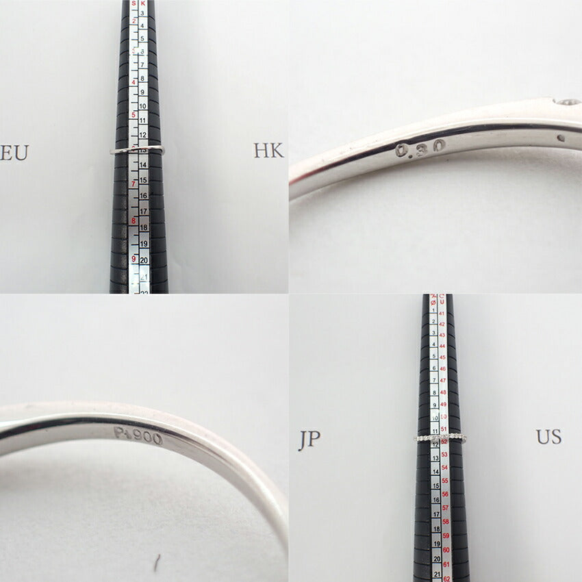 【新品】Pt900 ダイヤモンド ハーフエタニティ カーブ リング 11.5号[f3-2］