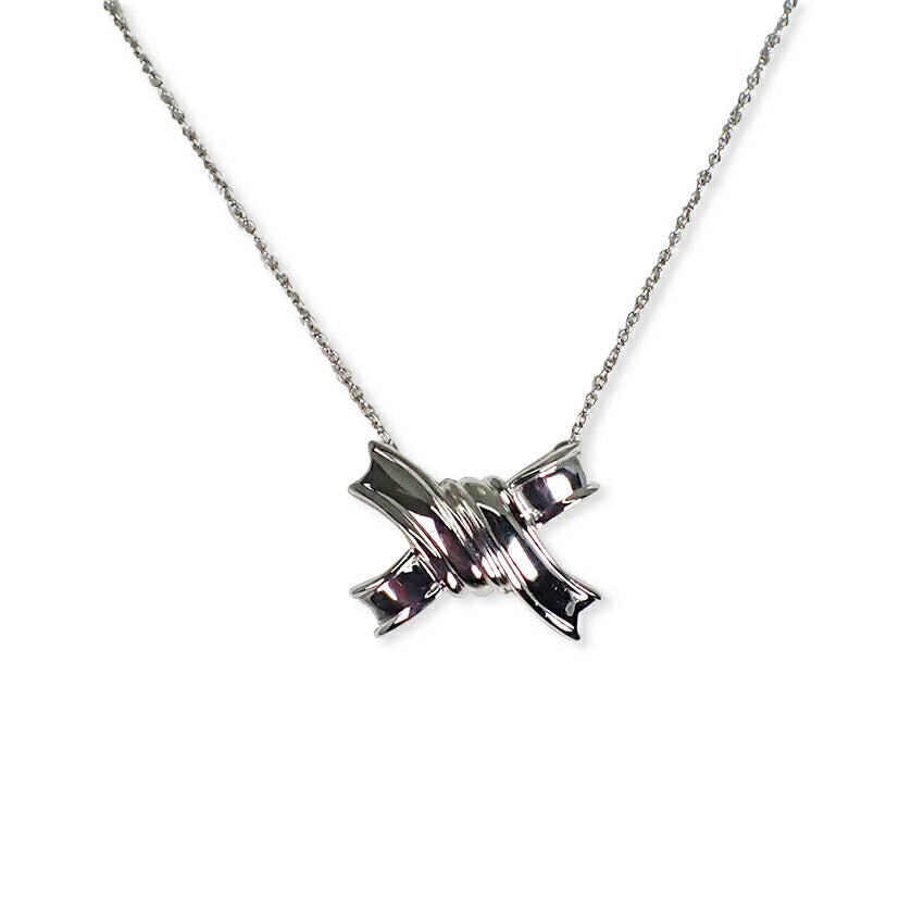 【中古】TIFFANY/ティファニー 925 ヴィンテージボウ ネックレス/g468-36