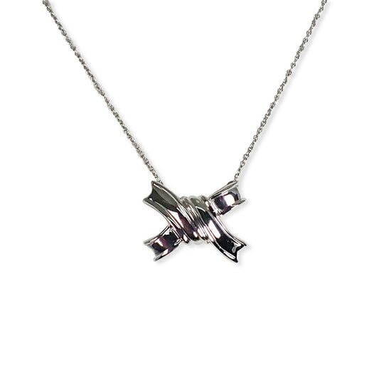 【中古】TIFFANY/ティファニー 925 ヴィンテージボウ ネックレス/g468-36