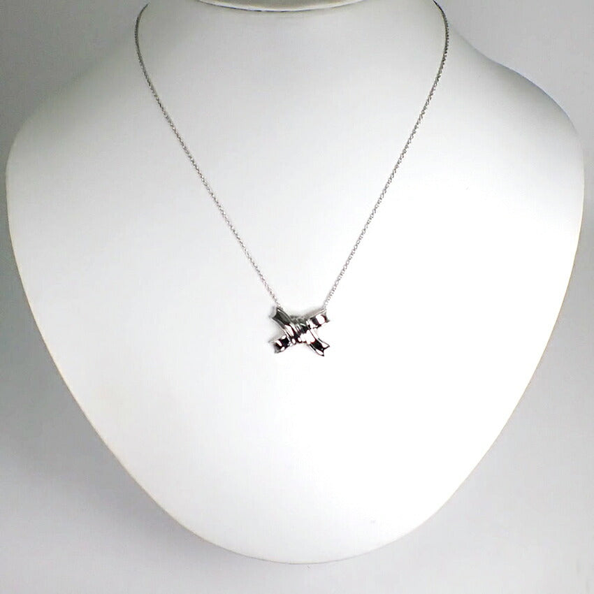 【中古】TIFFANY/ティファニー 925 ヴィンテージボウ ネックレス/g468-36