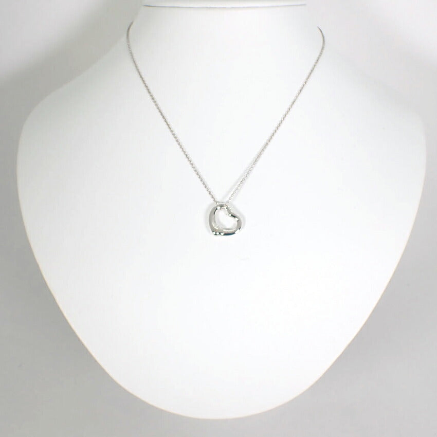 【中古】TIFFANY/ティファニー 925 オープンハート ペンダント/ネックレス/g474-88
