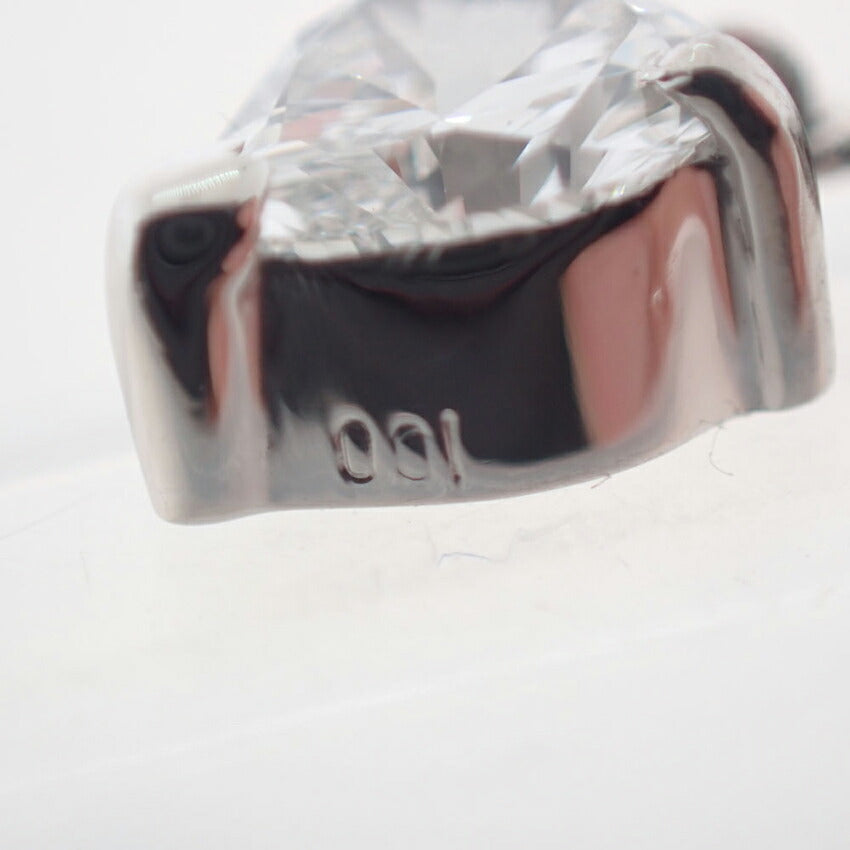 【中古】Pt900 ダイヤモンド ハートシェイプ  ペンダントトップ/g496-68