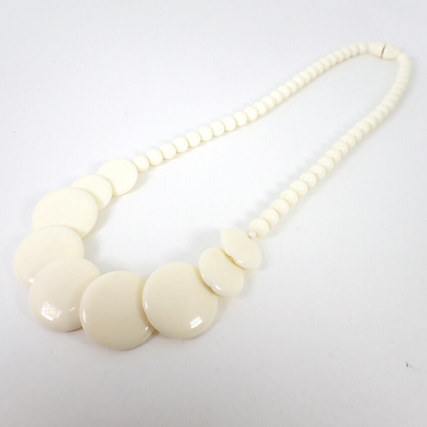 【中古】白サンゴ ネックレス 珠直径約6.0cm-円直径約20.3cm/g498-12