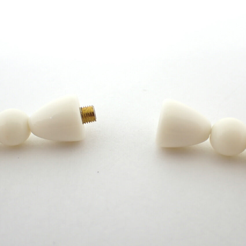 【中古】白サンゴ ネックレス 珠直径約6.0cm-円直径約20.3cm/g498-12