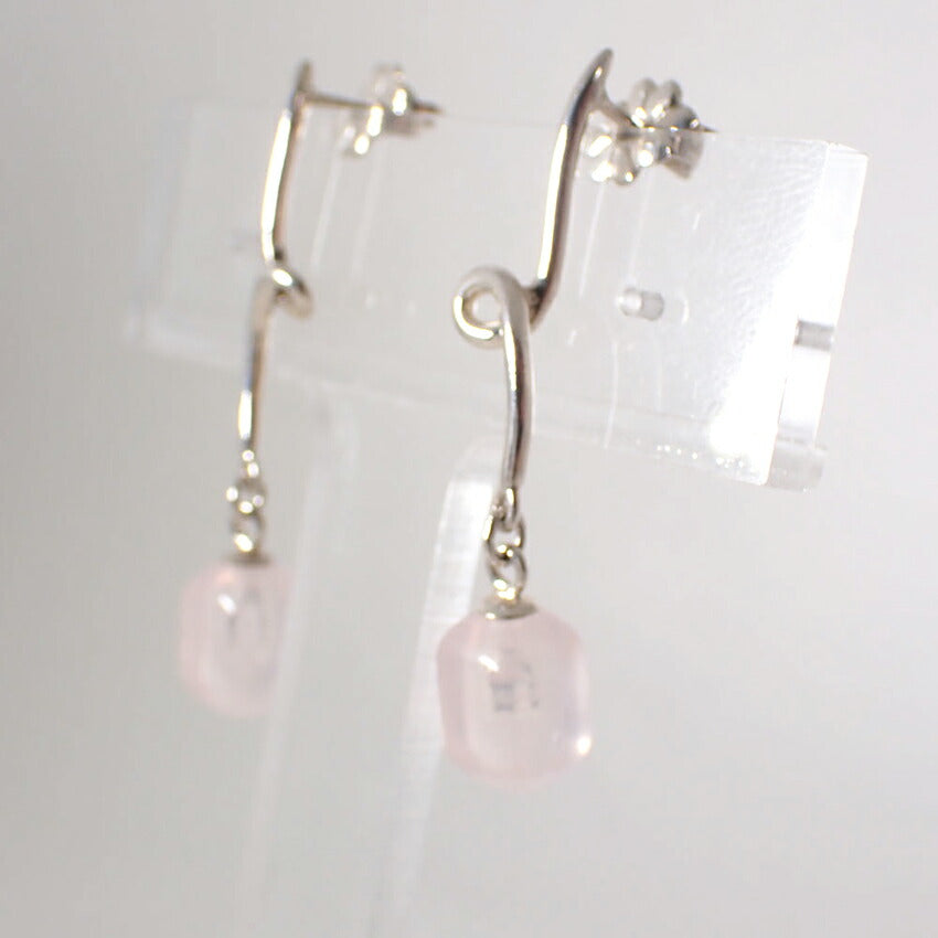 【中古】TIFFANY/ティファニー SV925 ローズクォーツ ピアス/g503-49
