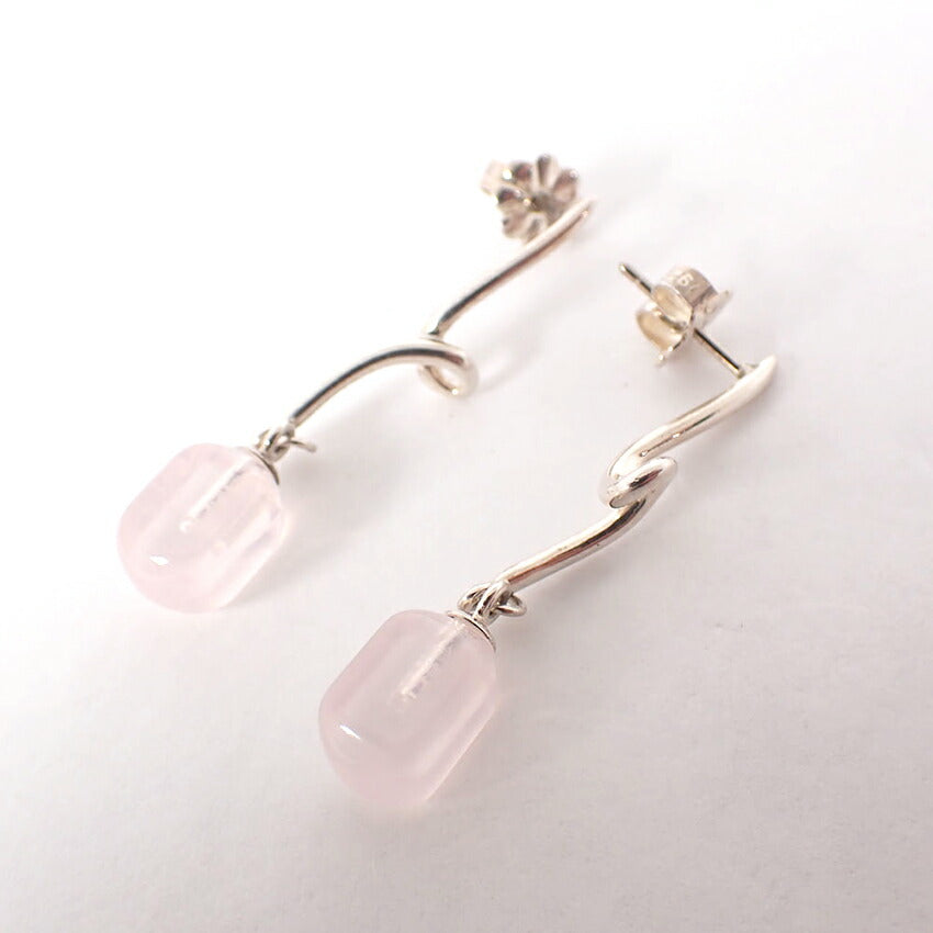 【中古】TIFFANY/ティファニー SV925 ローズクォーツ ピアス/g503-49