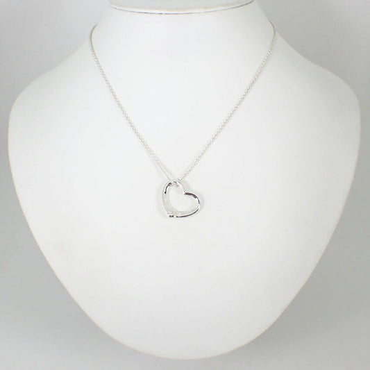 【中古】TIFFANY/ティファニー 925 オープンハート ペンダント/ネックレス/g507-47
