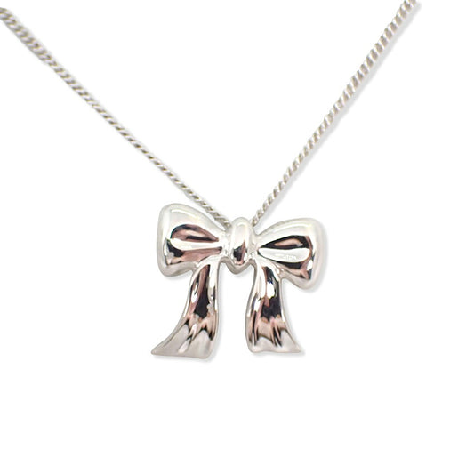 【中古】TIFFANY/ティファニー 925 リボン ネックレス/ペンダント/g517-37