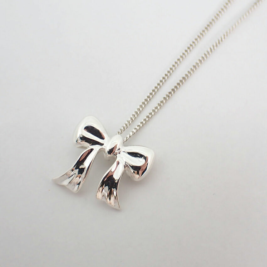 【中古】TIFFANY/ティファニー 925 リボン ネックレス/ペンダント/g517-37