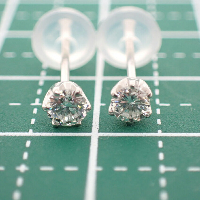 【新品】Pt900 ダイヤモンド スタッド 0.13ct、0.13ct ピアス/g518-92