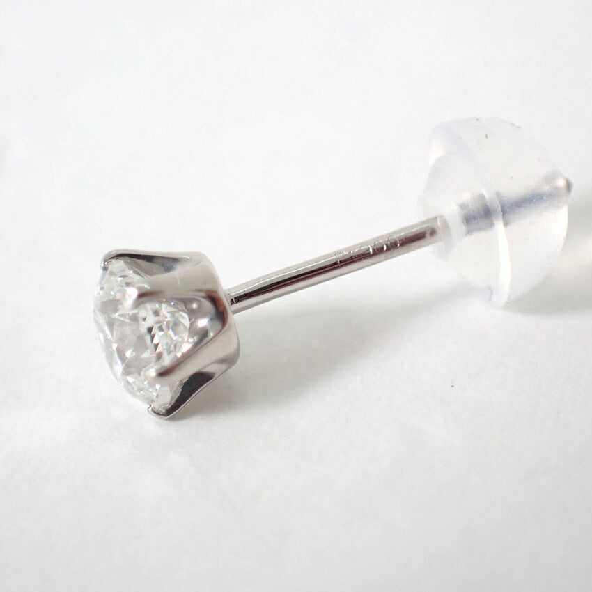 【中古】Pt900 ダイヤモンド スタッド 0.363ct ピアス片方/g518-98