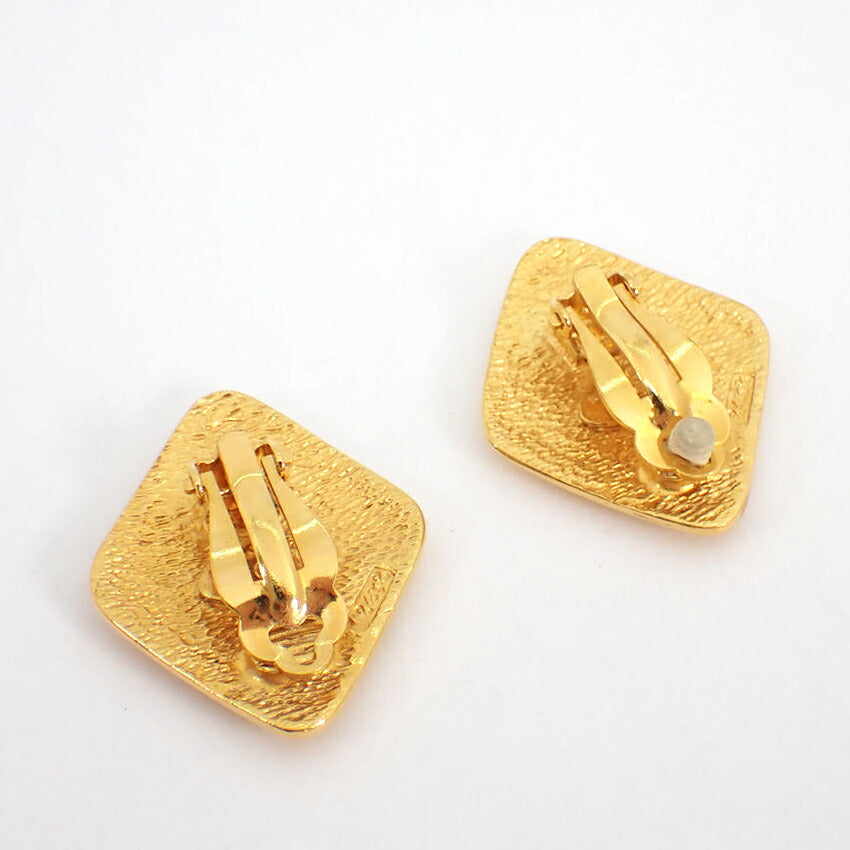 【中古】CHANEL/シャネル ヴィンテージ スクエア ロゴ イヤリング/g520-58