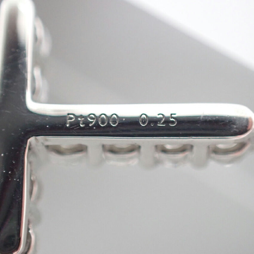【中古】Pt900 ダイヤモンド/0.25ct クロス ペンダントトップ/g524-20