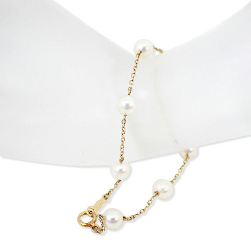 【中古】MIKIMOTO/ミキモト K14 ベビーパール ステーション ブレスレット/g524-23