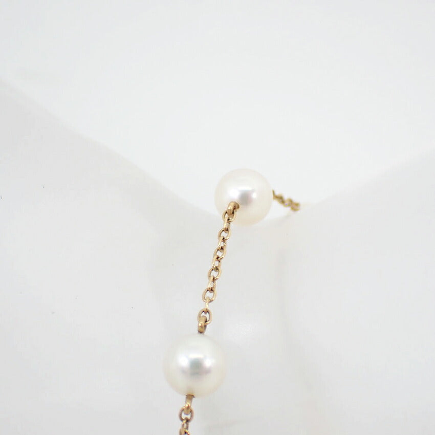 【中古】MIKIMOTO/ミキモト K14 ベビーパール ステーション ブレスレット/g524-23