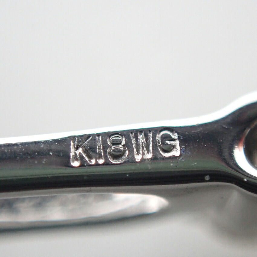【中古】K18WG アレキサンドライト/ダイヤモンド フラワー ペンダントトップ/g537-69