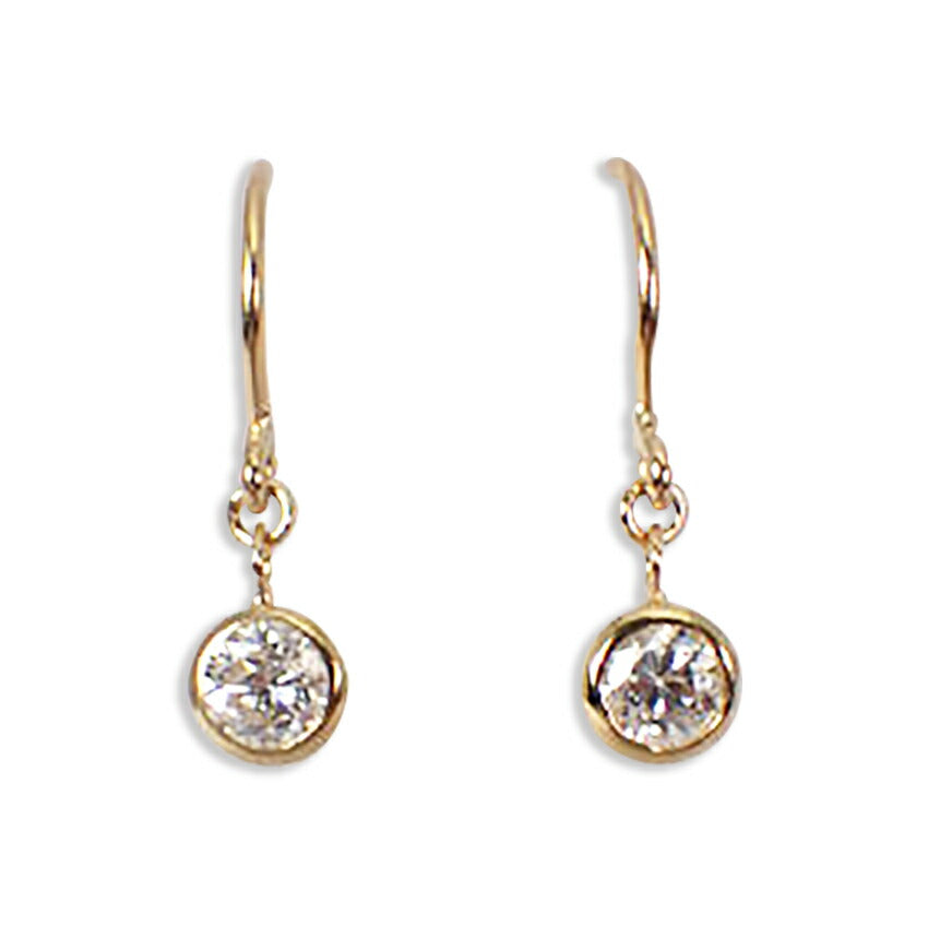 【新品】K18YG ダイヤモンド ピアス 0.10ct、0.10ct[i12-10］