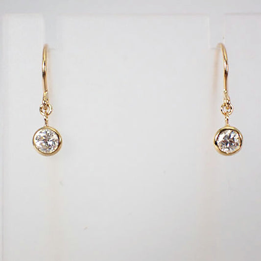 【新品】K18YG ダイヤモンド ピアス 0.10ct、0.10ct[i12-10］