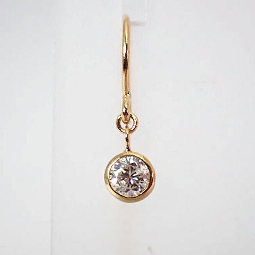 【新品】K18YG ダイヤモンド ピアス 0.10ct、0.10ct[i12-10］